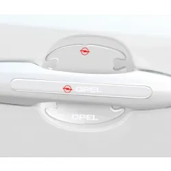 Naklejki ochronne pod klamki samochodu OPEL  MOCNA FOLIA do auta 8 sztuk